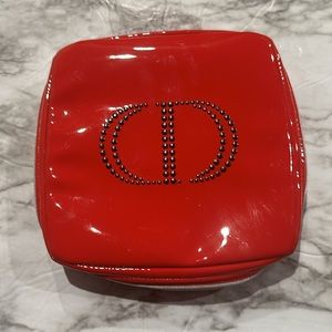 Christian Dior patent cosmetic pouch